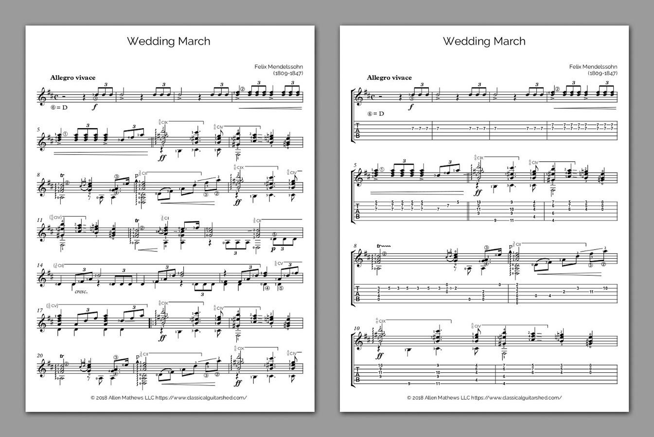 Free Guitar PDF W TABs Wedding March By Mendelssohn free-guitar-pdf-w-tabs-wedding-march-by-mendelssohn